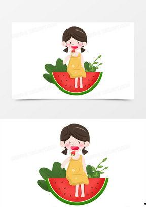 女孩吃瓜漫画,女孩的甜蜜吃瓜日常