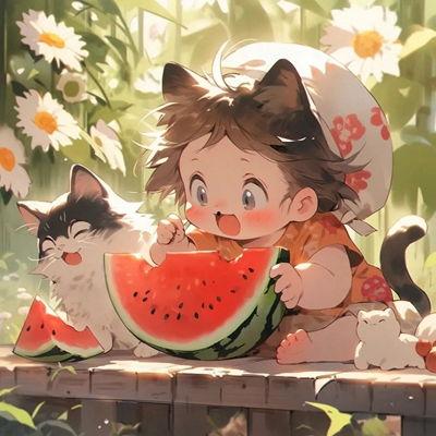 模仿吃瓜动漫图片,跟随动漫角色一起品尝欢乐时光