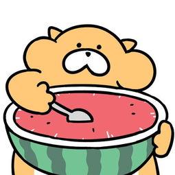 吃瓜娃娃夸张简笔画,趣味横生的视觉盛宴